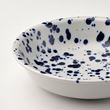 IKEA - SILVERSIDA, deep plate set, patterned-blue, 19 cm