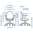 IKEA - HATTEFJALL, office chair, gunnared beige-white