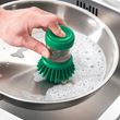 IKEA - VIDEVECKMAL, dish-washing brush with dispenser, high-gloss green