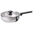 IKEA - MIDDAGSMAT, saute pan, glass/stainless steel, 24 cm