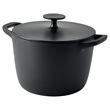 IKEA - VARDAGEN, enamel pot, enamelled cast iron-matte black, 5 l