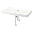 IKEA - BACKSJÖN/RANNILEN, wash-basin with water trap, white, 80x48 cm