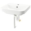 IKEA - BACKSJÖN/RANNILEN, wash-basin with water trap, white, 50x43 cm
