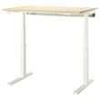 IKEA - MITTZON, height adjustable desk, birch veneer-white, 120x80 cm