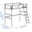 IKEA - VITVAL, bunk bed, white/light grey, 90x200 cm