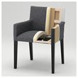 IKEA - MARENAS, fabric chair with armrests, black-Gunnared beige