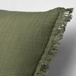 IKEA - VALLKRASSING, lace pillow cover, grey-green, 50x50 cm