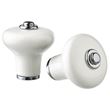 IKEA - KLINGSTORP, knob, off white-chrome plated, 30 mm