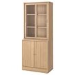 IKEA - TONSTAD, sliding door-cabinet, oak veneer, 82x47x201 cm