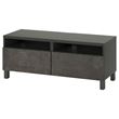 IKEA - BESTA, tv bench, dark grey, 120x42x48 cm