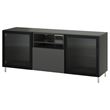 IKEA - BESTA, tv bench, dark grey, 180x42x74 cm