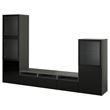 IKEA - BESTA, tv storage unit, dark grey, 300x42x193 cm