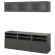 IKEA - BESTA, tv ünitesi, koyu gri, 180x42x192 cm