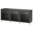 IKEA - BESTA, storage combination, dark grey, 180x42x74 cm