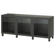 IKEA - BESTA, storage combination, dark grey, 180x42x74 cm