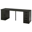 IKEA - ALEX, desk, black-brown/black, 200x60 cm