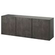 IKEA - BESTA, duvar dolabı, koyu gri, 180x42x64 cm