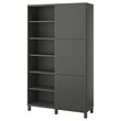 IKEA - BESTA, storage combination, dark grey, 120x42x202 cm