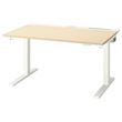 IKEA - MITTZON, height adjustable desk, birch veneer-white, 120x80 cm
