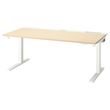 IKEA - MITTZON, height adjustable desk, birch veneer-white, 160x80 cm