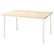 IKEA - MITTZON, desk, birch veneer-white, 140x108 cm