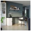 IKEA - ALEX, desk, black-brown-white, 200x60 cm
