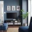 IKEA - BESTA, tv bench, dark grey, 120x40x48 cm