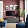 IKEA - BESTA, tv bench, dark grey-dark grey concrete effect, 120x42x48 cm
