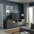 IKEA - BESTA, tv bench, dark grey, 240x42x74 cm