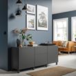 IKEA - BESTA, storage combination, dark grey, 180x42x74 cm