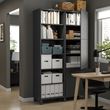 IKEA - BESTA, storage combination, dark grey, 120x42x202 cm