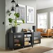 IKEA - BESTA, storage combination, dark grey, 180x42x74 cm