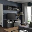 IKEA - BESTA, tv ünitesi, koyu gri, 180x42x192 cm