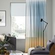 IKEA - GLASÖRT, sheer curtains, beige/blue, 300x300 cm