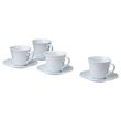 IKEA - UPPLAGA, coffee cup set, white, 23 cl