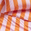 IKEA - SLANHÖSTMAL, double quilt cover and 2 pillowcases, orange/pink, 240x220/50x60 cm