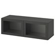IKEA - BESTA, dolap kombinasyonu, koyu gri, 120x42x38 cm