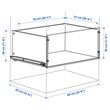 IKEA - KONSTRUERA, drawer without front, white, 30x60 cm