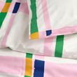 IKEA - SYRABLADMAL, double quilt cover and 2 pillowcases, multicolour, 240x220/50x60 cm