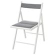 IKEA - FRÖSVI, folding chair, white/Knisa light grey