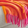 IKEA - KLIPPOXEL, throw, orange-high-gloss pink, 130x170 cm