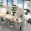 IKEA - MITTZON, desk, birch veneer-white, 140x108 cm