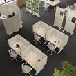 IKEA - MITTZON, desk, birch veneer-white, 120x80 cm