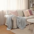 IKEA - SLANGRAMAL, throw, light grey, 150x200 cm