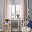 IKEA - STENFRÖ, sheer curtains, 1 pair, pink, 145x300 cm