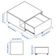 IKEA - SLAKT, karyola saklama kutusu, beyaz, 62x62x36 cm