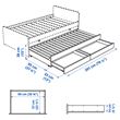 IKEA - SLAKT, underbed with storage, white, 90x200 cm