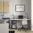 IKEA - LAGKAPTEN/SPAND, desk, white/black, 140x60 cm