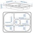 IKEA - TROFAST, storage tray with compartments, red, 42x30x5 cm