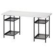 IKEA - LAGKAPTEN/SPAND, desk, white/black, 140x60 cm